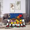 Yellow Duck Love Blanket  Warm Fashion Plush Throw Blanket For Boy Girl Couch Bed Flannel Bedspread Bed Cover