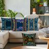 Bohemian Peacock Feather Pillowcase Bedroom Sofa Cushion Cover 100% Polyester Living Room Cushion Pillowcase Home Decor