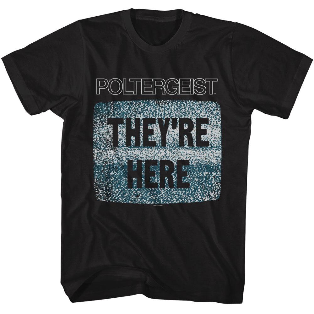 Poltergeist Horror Movie Fuzzy TV Screen THEY RE HERE Men T Shirt S