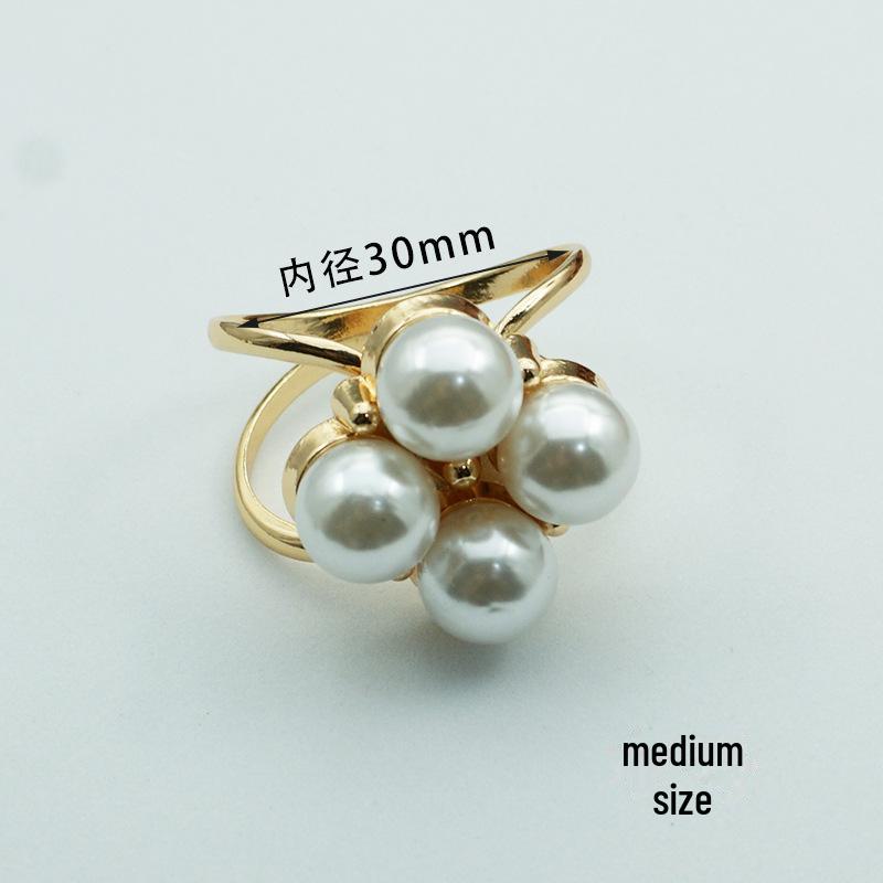 "Pearl Silk Scarf & Coat Buckle - High-End Korean Dual-Purpose Accessory"