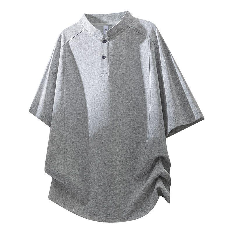 Men's Trendy Henley Collar Short Sleeve T-shirt - Summer 2026 Collection