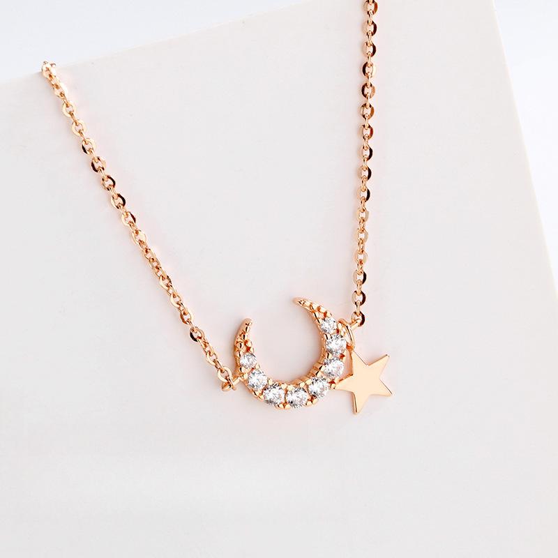 

Звезда Луна Ключица Цепочка Женское Ожерелье Женское Легкое Роскошное Нишевое Простой Темперамент Дизайн Sense ins