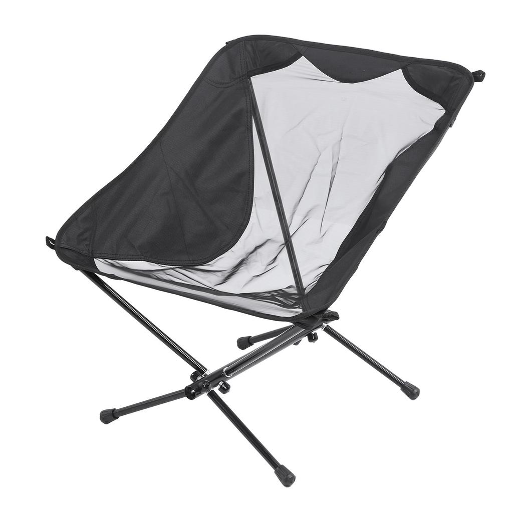 Portable Camping Chair Multipurpose Prevents Sinking Strong Load Bearing Lightweight Sturdy Folding Backpacking Chair Black