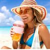 430/630ml Heat-resistent Straw Cup With Lid And Straw Portable Large Capacity Coffee Milk Cup Ins Reusable Plastic Water Bottle