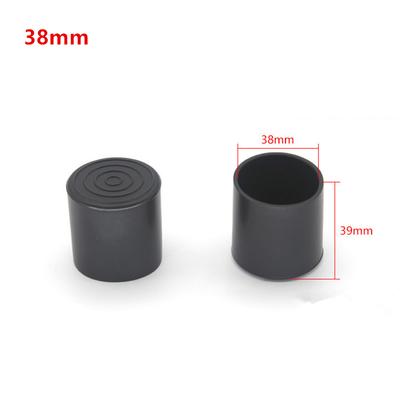 Tappi Terminali Tubo in Acciaio Rotondi Neri Pvc Cuscinetto Antiscivolo Piedini Tavolo Sedia Protezione Pavimento Copertura Gambe Mobili