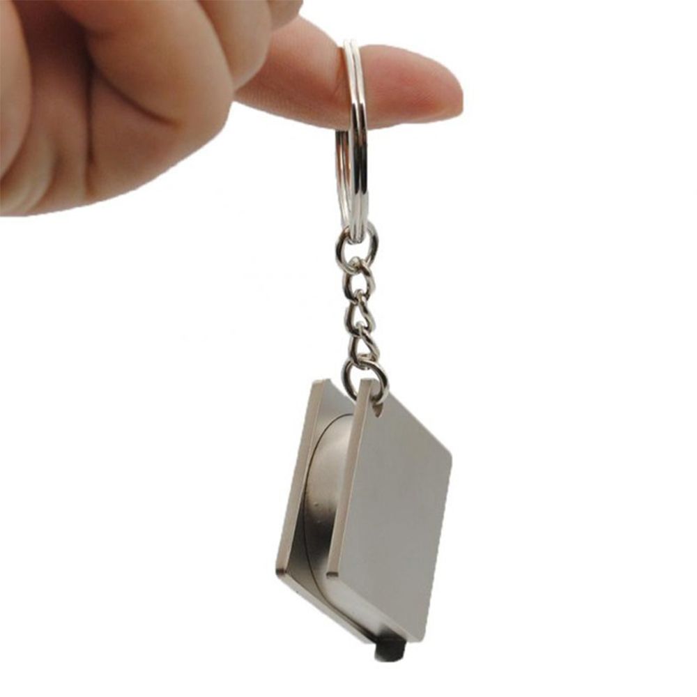 

New Design Creative 1PCS Popular Ruler Tape Measure Key Chain Multi-functional Key Ring Metal серебряный