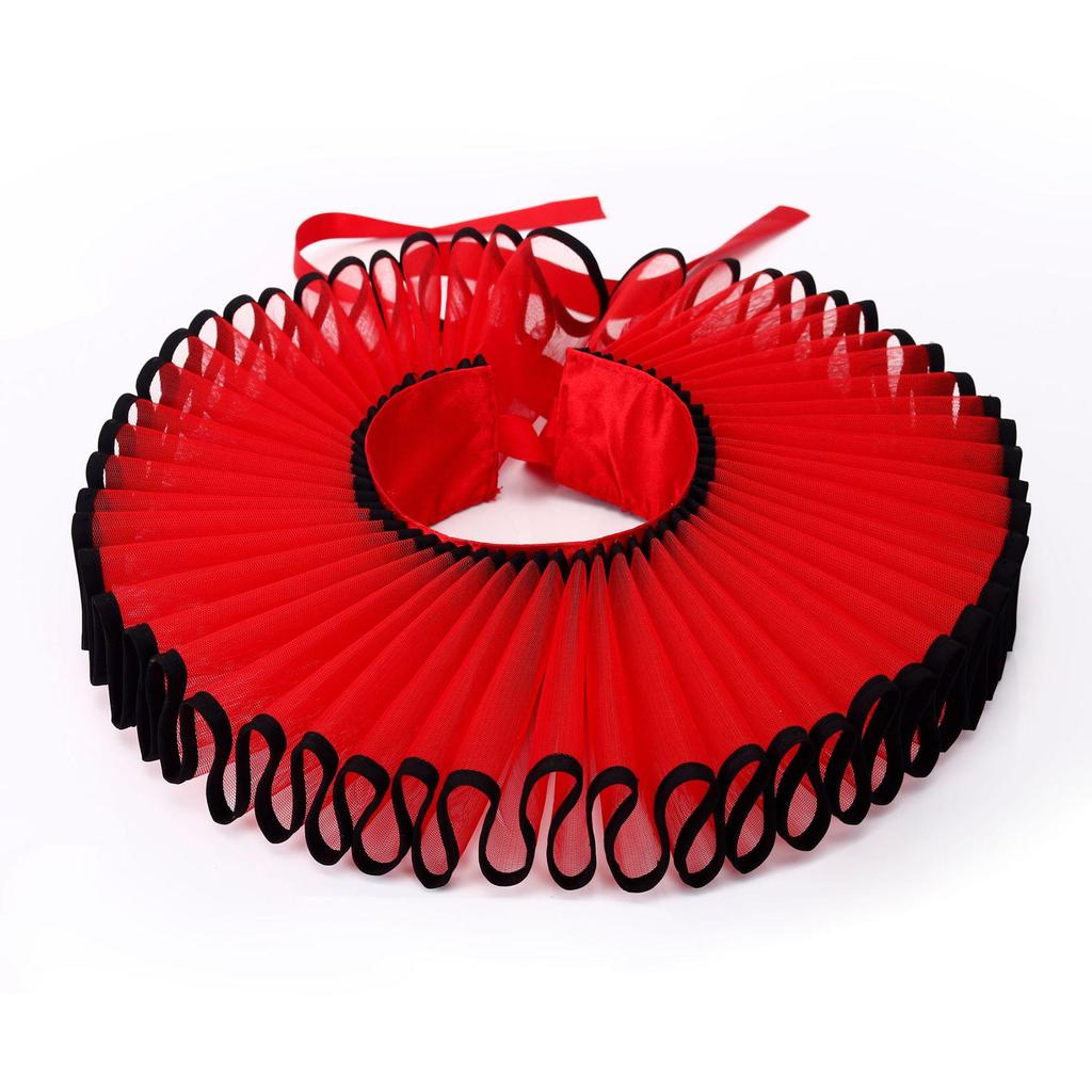 Aristocratic Literary Fake Ruff Collar - Colorful Retro Exaggerated Portrait Prop