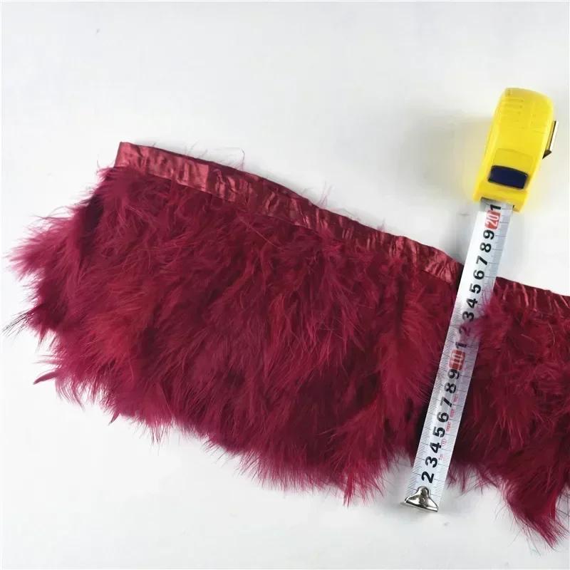 2Yards/lot Natural Fluffy Marabou Feather Trims Fringe 6-8inch Turkey Feathers for Crafts Ribbon Boa Clothing Wedding Decoration