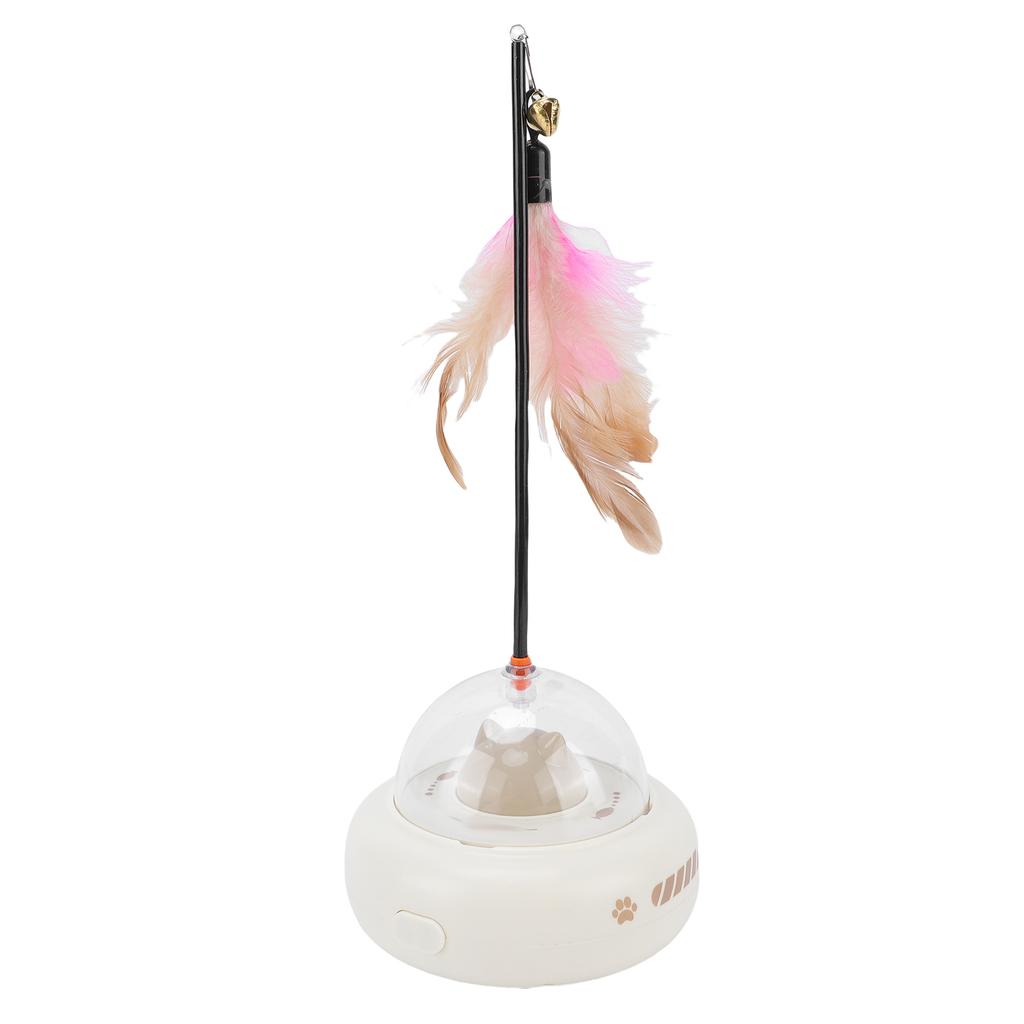 Electric Feather Cat Toy Automatic Rotating Interactive Feather Toy Electric Cat Teaser Stick