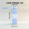 1PC Plain Blank White Distressed Minimalist Print 750ml Portable Sports Water Bottle Leakproof Gym Outdoor Travel Drink Cup