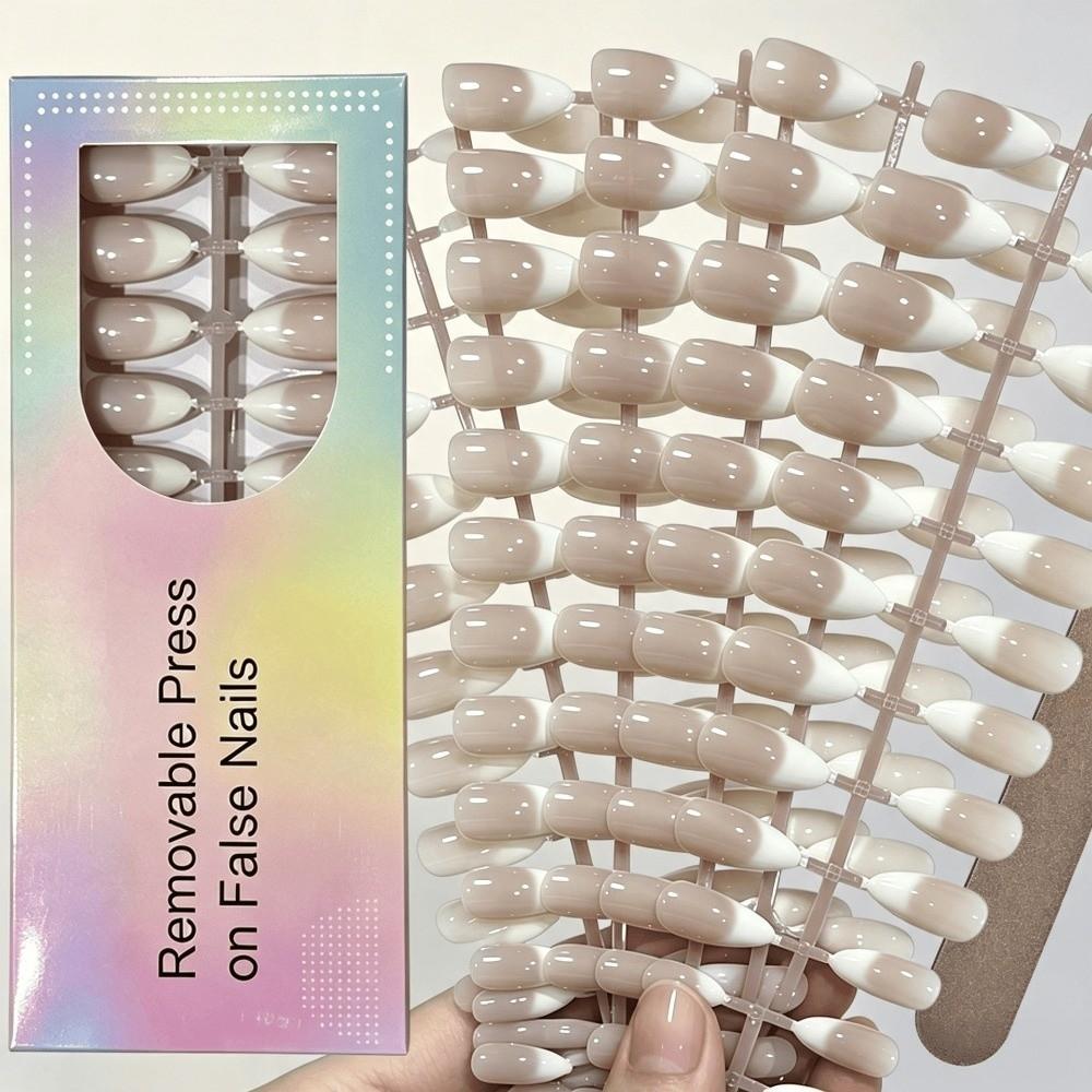 150 Pieces Press On Nails Glossy Finish French False Nails New Fake Nails for Home Manicure