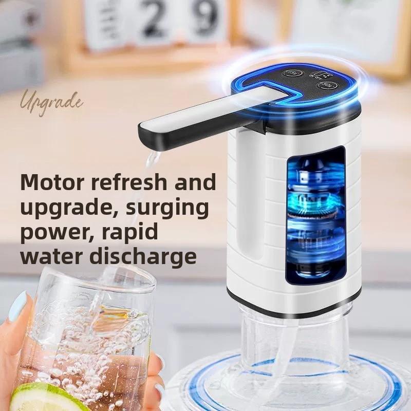 Dispensador de agua automático plegable para garrafas bomba de agua portátil recargable