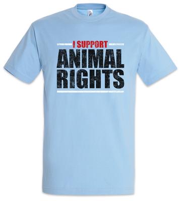I Support Animal Rights T-Shirt Vegan Vegetarian Animal Welfare Carnism Human