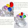 Crystal Flowers Colorful Rose Romantic Love Home Decor Flower Collectible Figurines Crystal Statue for Wife Mom Women Mothers