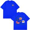 Men's and women's fashionable loose cartoon breakfast club fun cotton T-shirt
