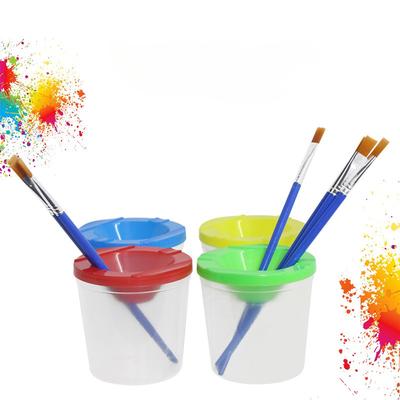 1/10pcs Children's Painting Pen Wash Cup DIY Art Graffiti Paint Pen Wash Bucket Watercolor Gouache Diy Nail Brush Pen Wash Cup