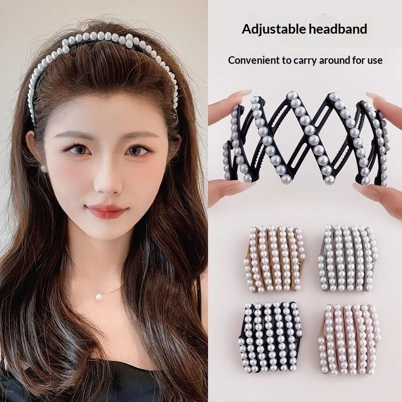 Convenient Foldable Solid Plastic Hairband For Women Girls Travel Stretchable Headband Hair Head Band Novelty Hair Accessories