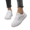 Lace Mesh Flat Shoes Lightweight Breathable Low Top Sneakers with Lace-Up Closure and Rubber Sole for Casual Wear