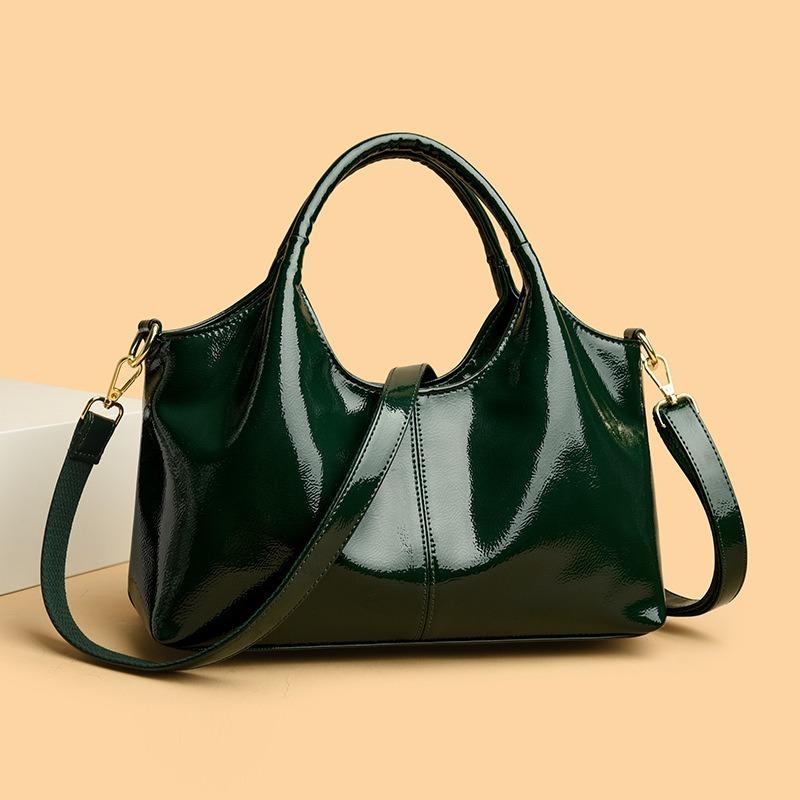 Handbag Bag Women's New High-end Feeling Batch Glossy Messenger Bag Trendy Commuter Bag Vegetable Basket Bag