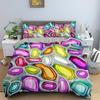 Geometric Duvet Cover Set Colourful 3D Design Polyester Comforter Cover Bedding Set King Queen Twin Full Size For Kids Teens Boy