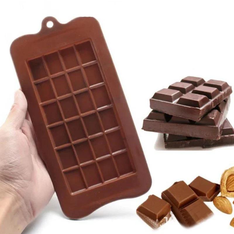 High Quality DIY 24 Cavity Square Silicone Chocolate Molds food grade Bakeware Eco - friendly Cake Molds 1PC