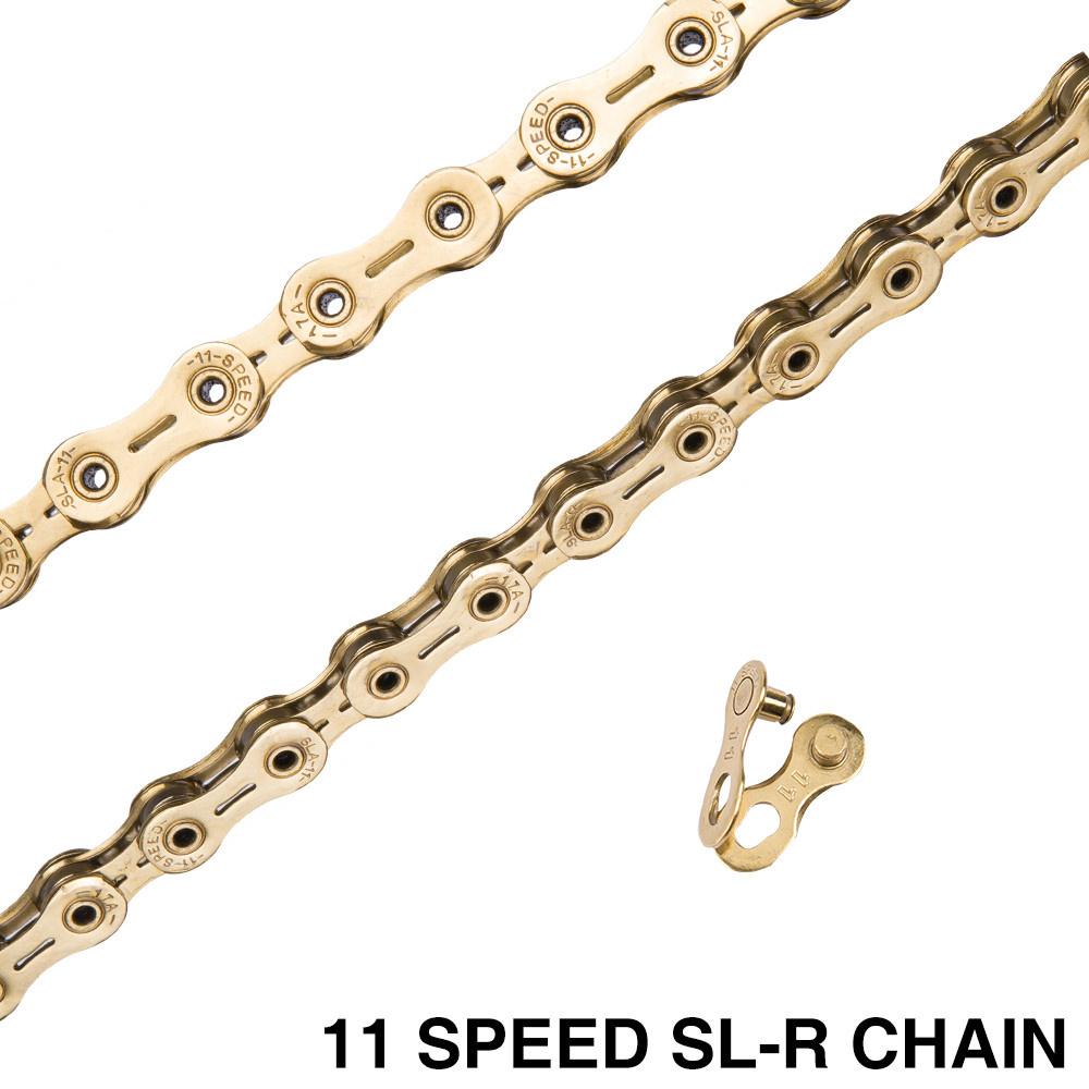 1pc Bicycle 11 Speed SLR Chain Gold Full Hollow 116 Links For Mountain Road Bike
