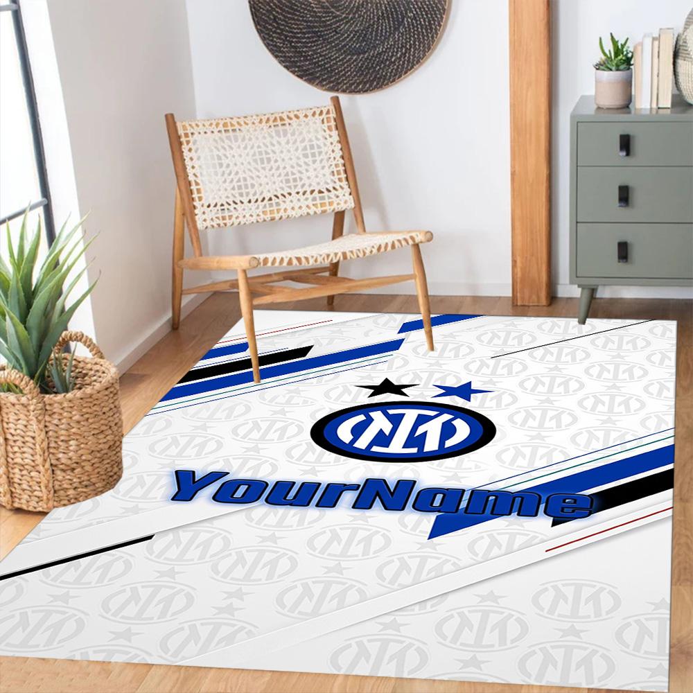 Inter Milan Personalized Name Floor Rug Office Rug Suitable for Decorate room Foyer Bedrooms Living Rooms Antislip Carpet Office home decor