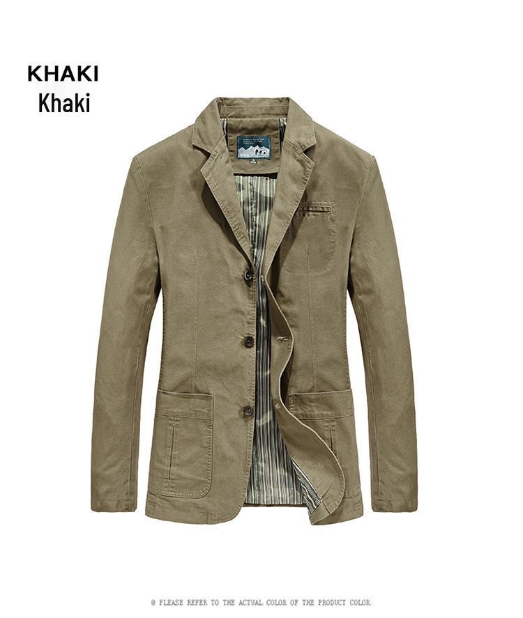 Men's Plus Size Autumn Cotton Outdoor Business Casual Jacket