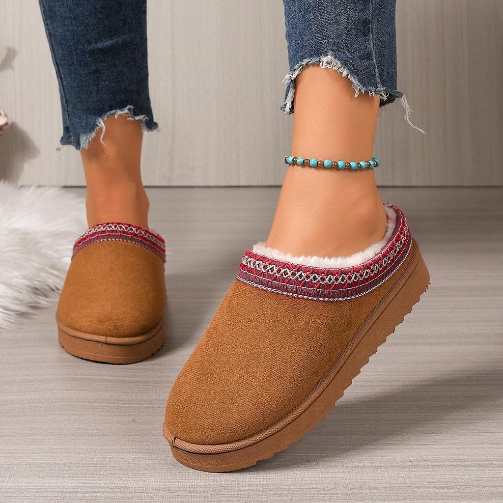 Large Size Casual Suede Bag Head Rear Empty Women's Shoes Winter New Comfortable Cotton Shoes Women