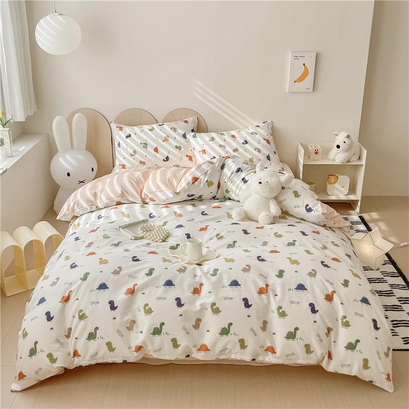 3Pcs Vintage Floral Plaid Pattern Duvet Cover Set 100% Cotton Ultra Soft Comforter Cover with Zipper Flowers Queen Bedding Set
