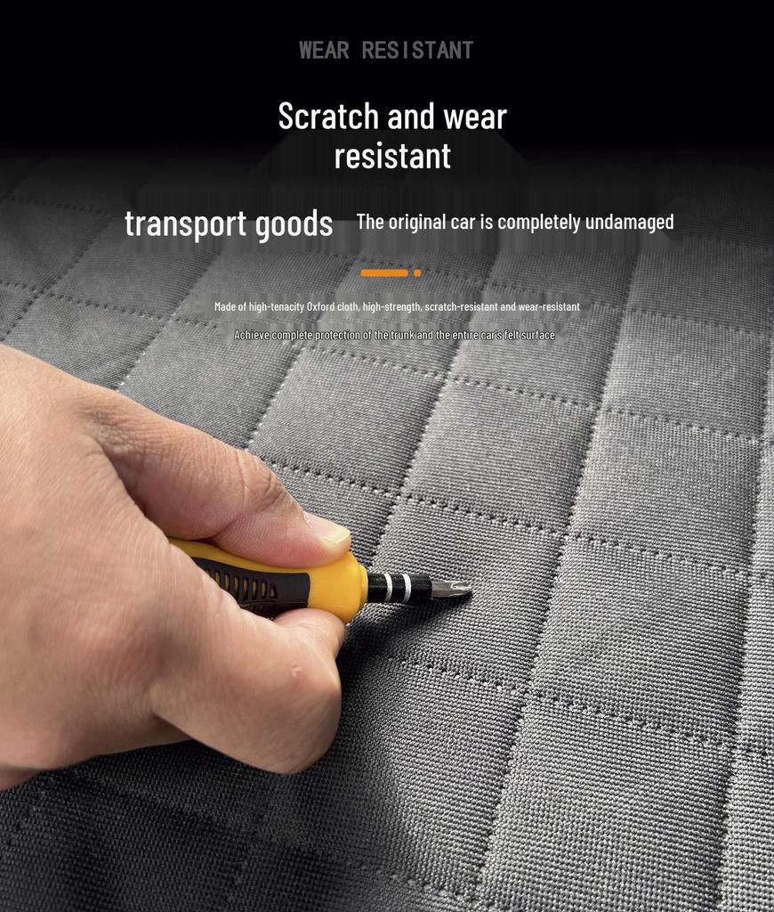 Seth Waterproof Trunk Mat for Tesla Model Y - Dirt-Resistant Black Oxford Cloth