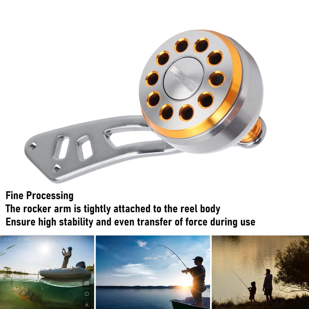 Angelrolle Power-Griff Aluminiumlegierung Leicht Ergonomisch Baitcasting-Rolle Knauf Griff Griffe Gold