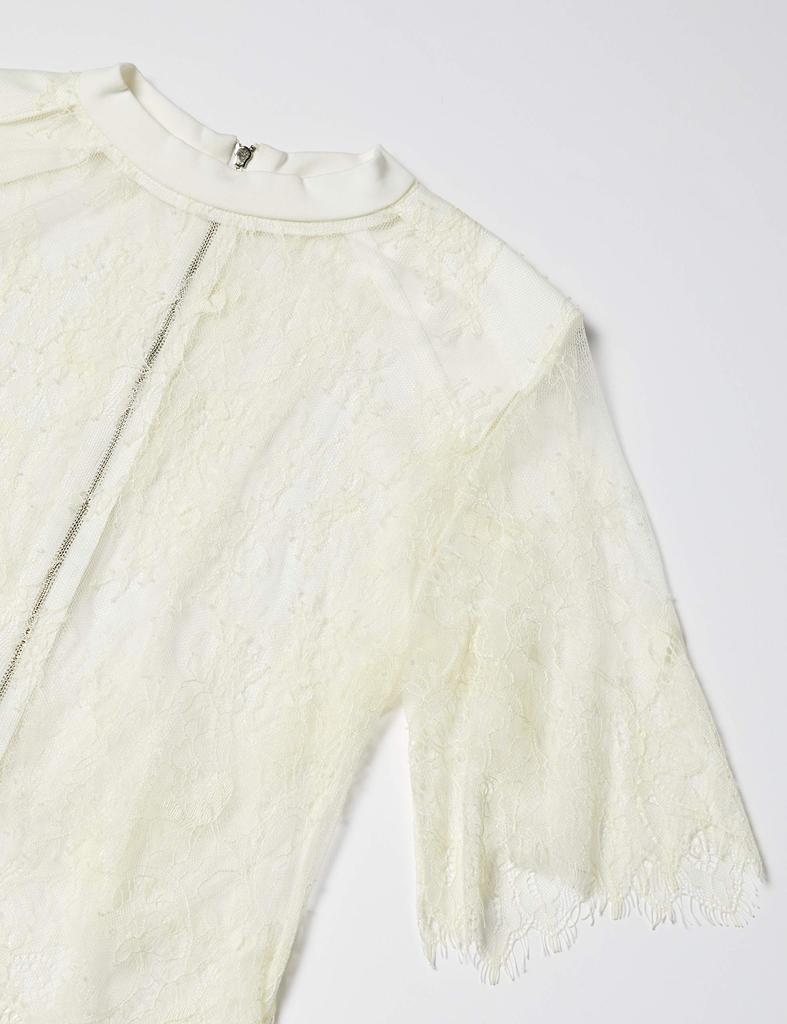 Snidel Lace Top SWFB184093 White Women's (Free Size, Japan)