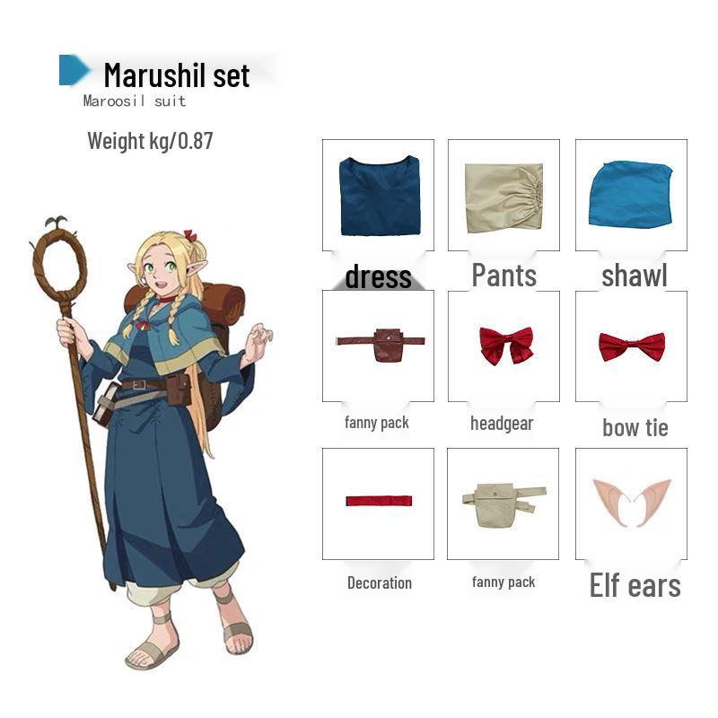 Delicious in Dungeon: Marcille Half-Elf Mage Cosplay for Halloween