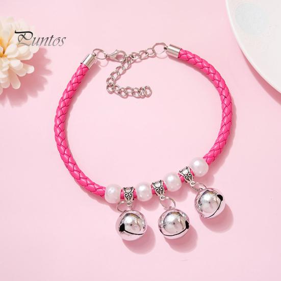 Pet Collar Exquisite Pet Neck Circle Adjustable Cats Dogs Necklace with Removable Bell Pendant Pet
