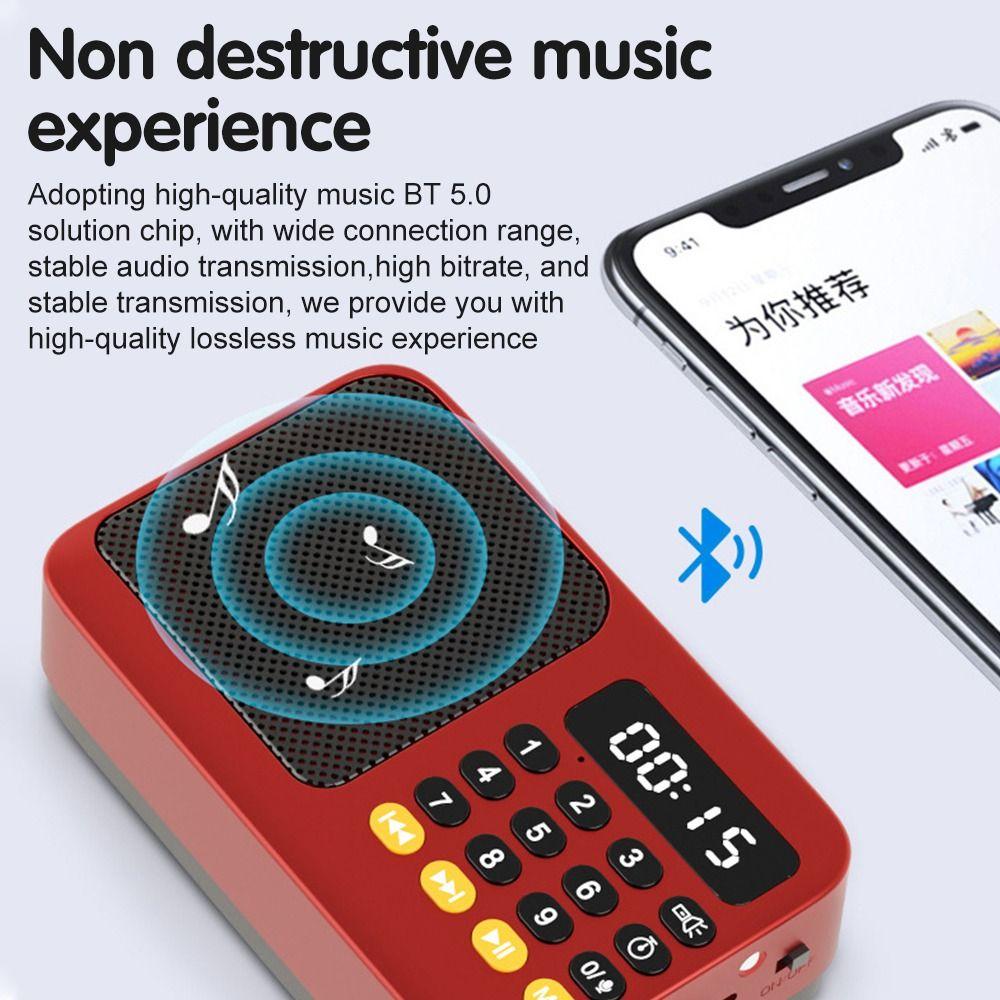 Bluetooth-Compatible Portable Radio FM USB TF Handheld Digital Speaker New Music Player