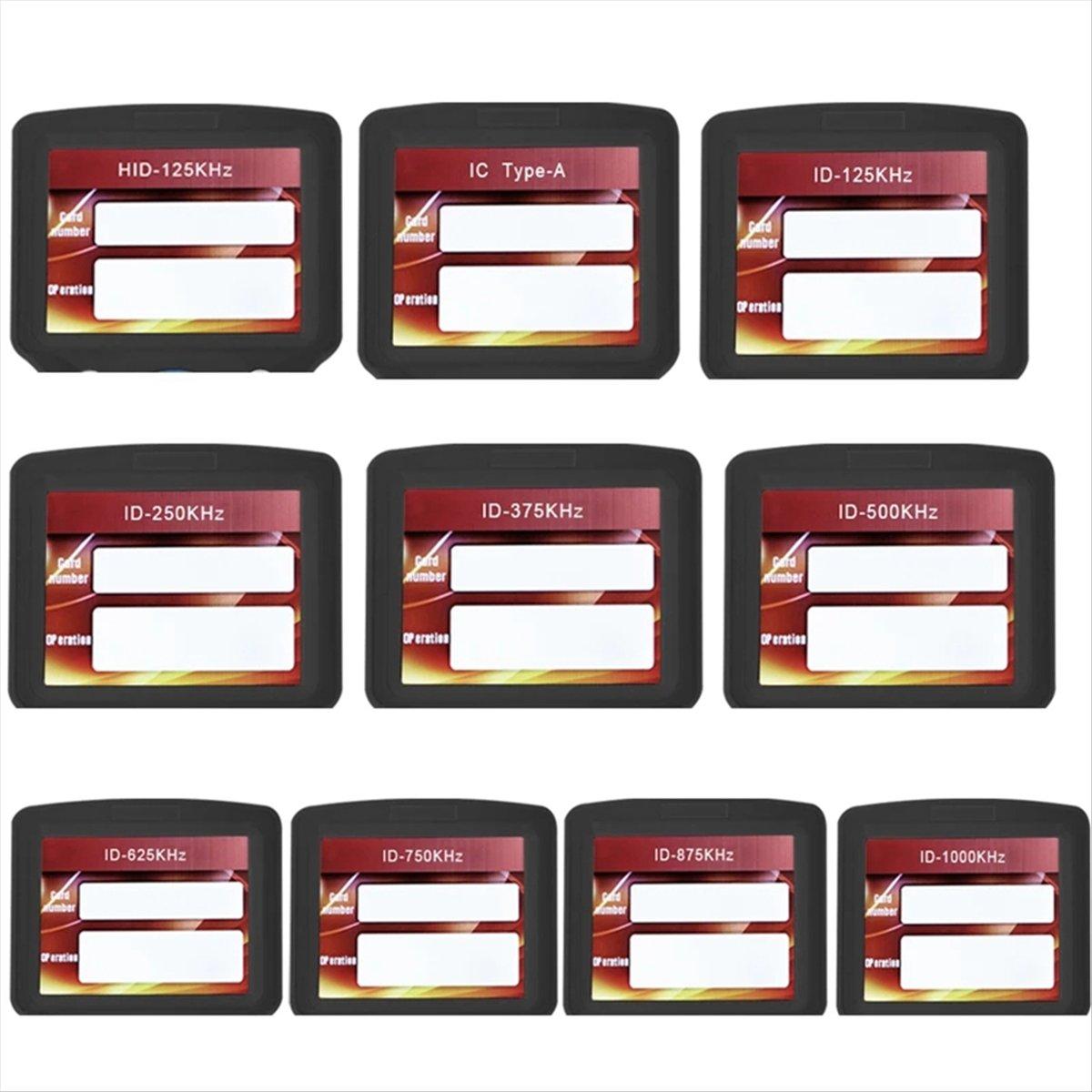 

2025 New 10 Frequency RFID NFC Smart Card Reader Writer Duplicator+5XUID Keychain 125K 13.56MHz RFID Copier Key Replicator China Mainland