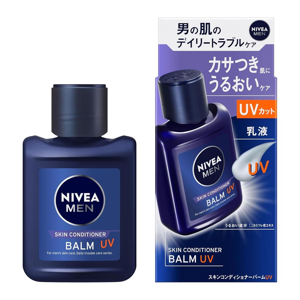 Nivea Men Skin Conditioner Balm UV Lotion Mens Dry Moisturizing Protection Prevents Spots Freckles SPF25PA++ Alcohol-Free Type