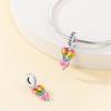 New S925 Silver Color Daisy Tulip Pansy Flower Charms Bead Fit  S925 Original Bracelets Fine DIY Jewelry Birthday Gift