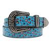 Y2K Graffiti Rhinestone PU Leather Belt - Fashionable & Versatile Waist Accessory