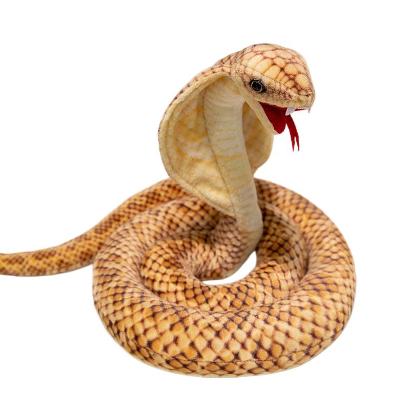 115/160cm Kawaii Slang Pluche Speelgoed Cobra Realistisch Gevuld Cartoon Creatief Dier Zacht Katoen Knuffelpop Python Verjaardagscadeaus 115cm