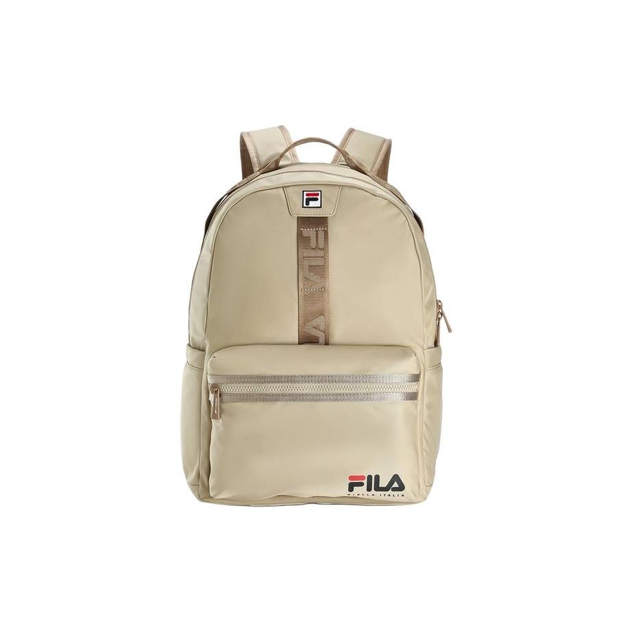 FILA Fashion Casual Sports Classic Large Capacity Zipper Closure Fabric Backpack Men backpack Ginger-Sugar-Brown F13M429103FBG Ginger Sugar Brown