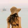 Sombrero de Sol de Paja Tejido a Mano para Mujer: Plegable, Versátil y Protector Solar para Actividades al Aire Libre en Primavera, Verano y Otoño.