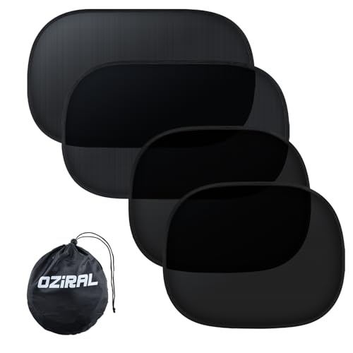 

Oziral Автомобильная солнцезащитная шторка на боковое стекло автомобиля Статическая солнцезащитная шторка Черная пленка Затемнение от солнца 31 x 51cm (2 чёрный