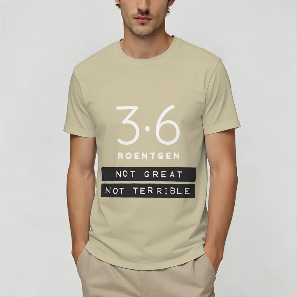Tschernobyl 36 Röntgen Unisex T-Shirts Lustige T-Shirts Kurzarm Rundhals T-Shirts Baumwolle Grafikbedruckte Kleidung