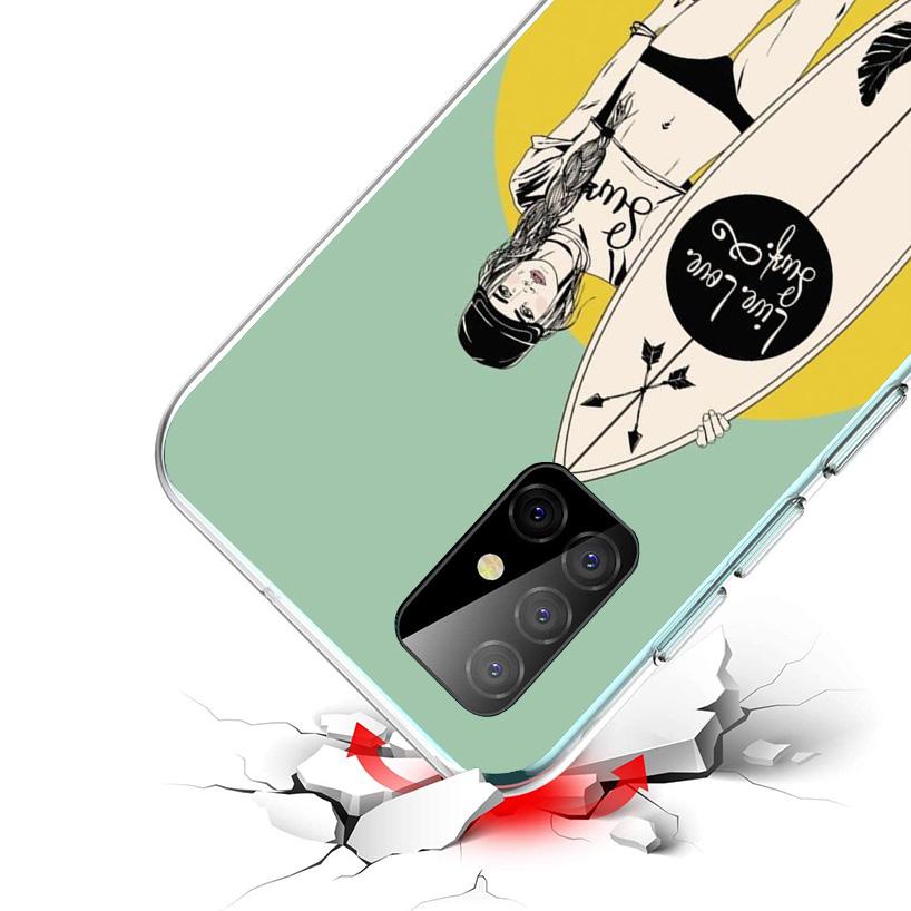 Surf Board Aesthetic Phone Case For Samsung Galaxy A52 A32 A22 A12 A02S A50S A30S A51 A31 AA71 Note 20 Ultra 10 S10 Plus Galaxy
