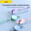 PISEN 3A Retractable Fast Charging Multi-Function One-to-Three Data Cable Gift