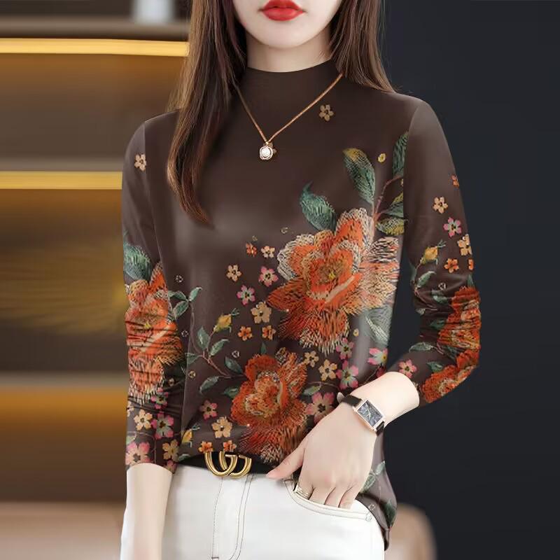 

Women s Plus Size Velvet-Lined Long Sleeve Top M (recommended 80-95 jin)