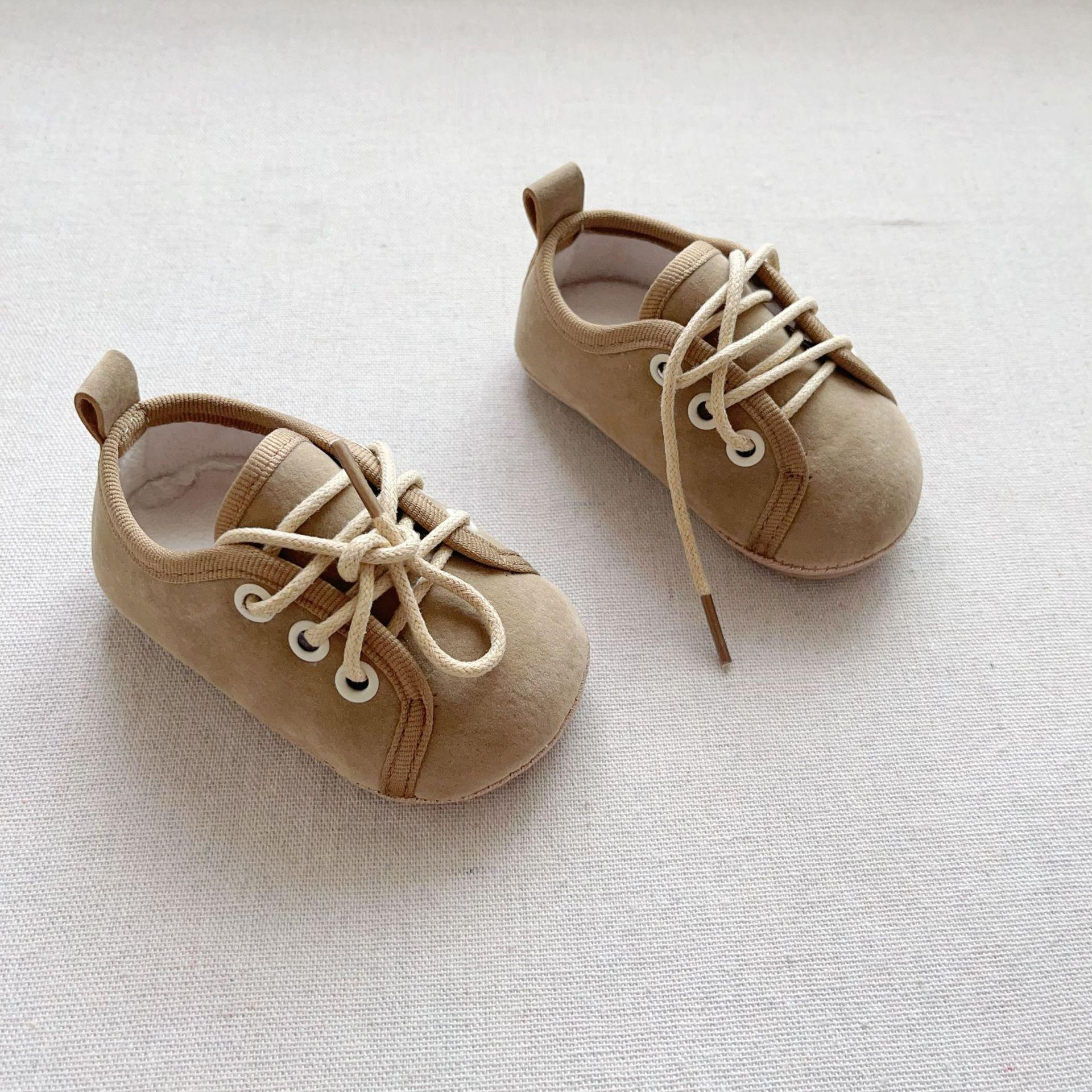 

Детская обувь для ходьбы в корейском стиле, 0-2 года, нескользящая мягкая подошва с теплой флисовой подкладкой, осень/зима M (Inner Length 12 cm)