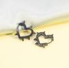 Stainless Steel Heart Rivet Earrings - Pointed Cone Peach Shape, Hot Girl Style